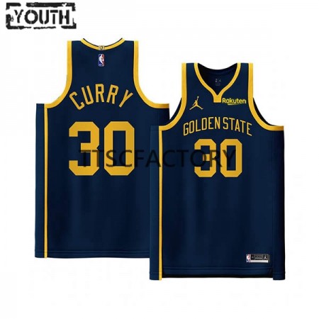 Maglia NBA Golden State Warriors Stephen Curry 30 Jordan 2022-23 Statement Edition Navy Swingman - Bambino